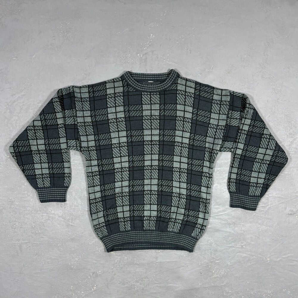 Vintage 80s-90s Acrylic Knit Crewneck Sweater Fits Men's M-L